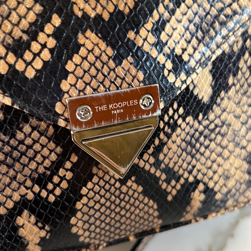 Brand New! Kooples Barbara Leather Python Effect … - image 2